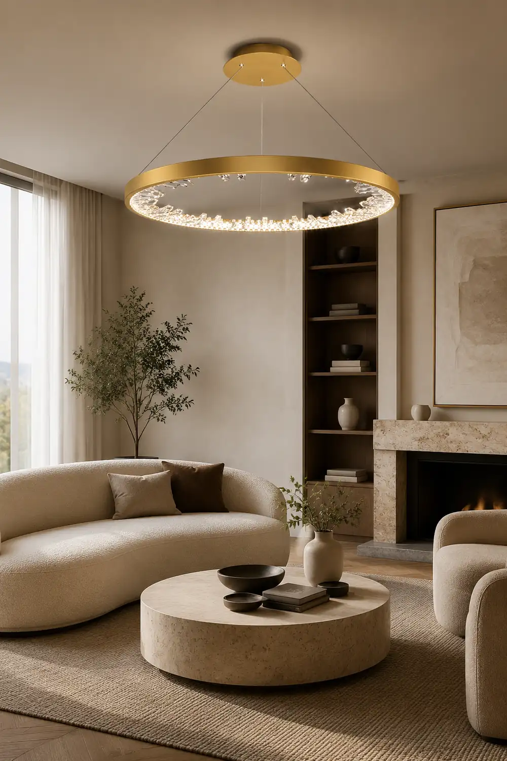 Luxury Circle Crystal Chandelier - Lumpaz