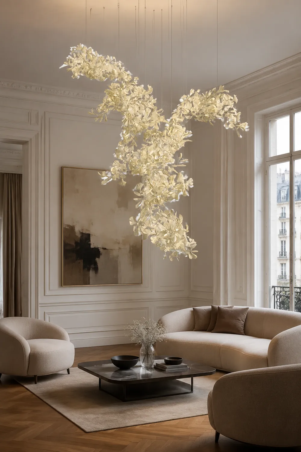 Gingko Combination Chandelier - Lumpaz