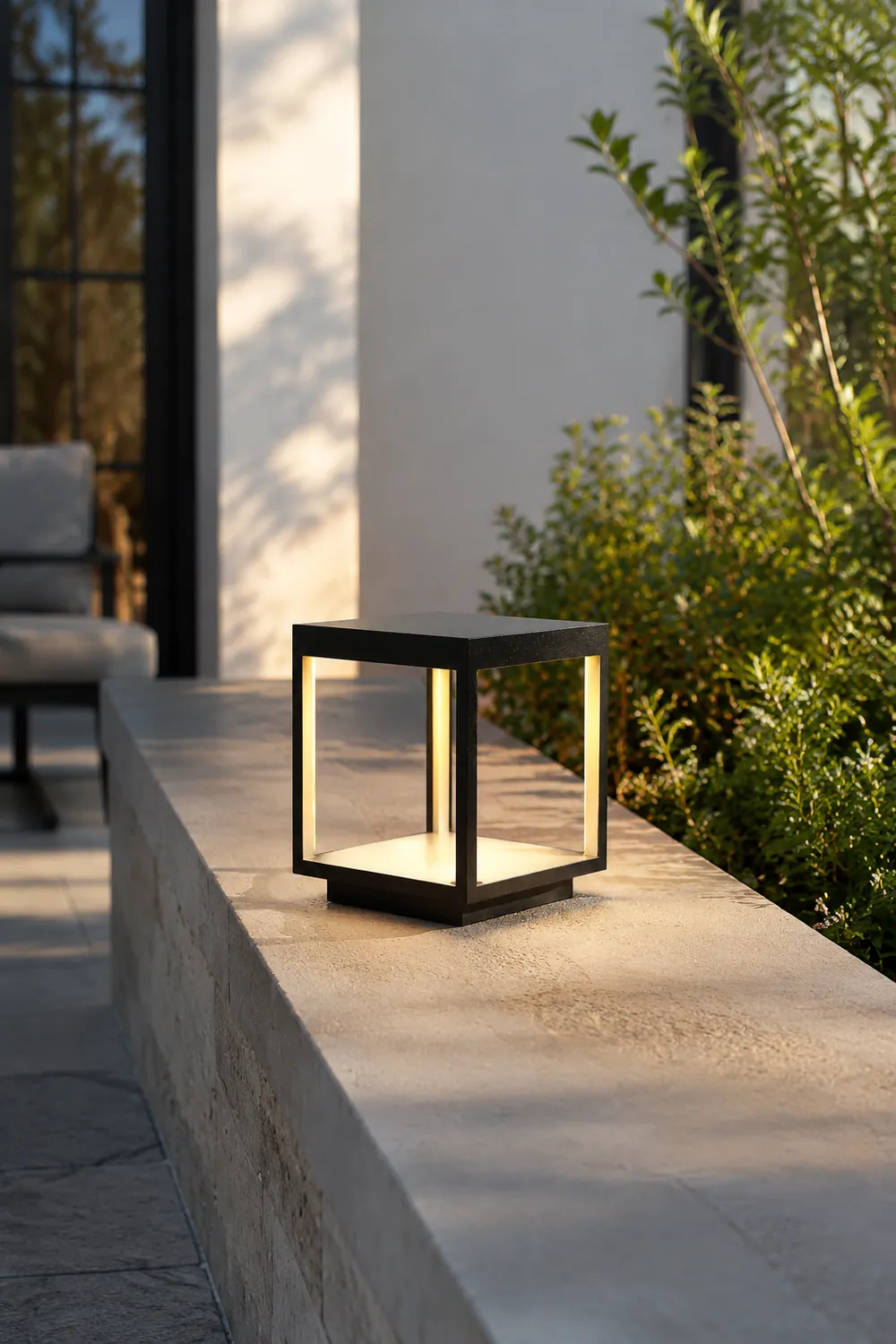 Square Frame Fence Post Garden Light - Lumpaz