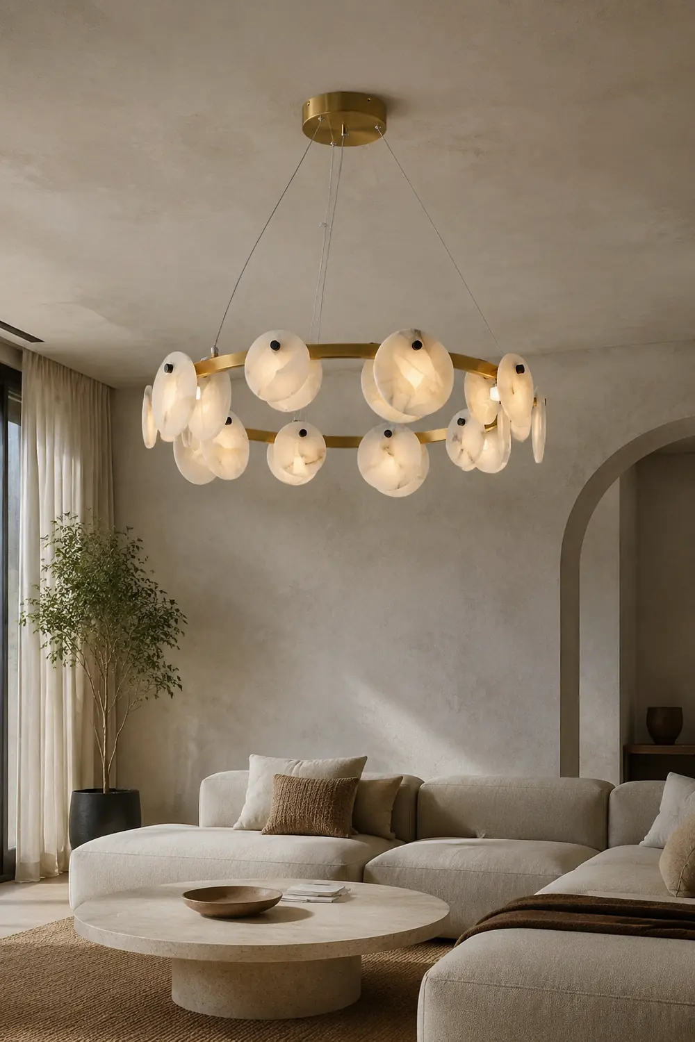 Trinidad Alabaster Chandelier - Lumpaz