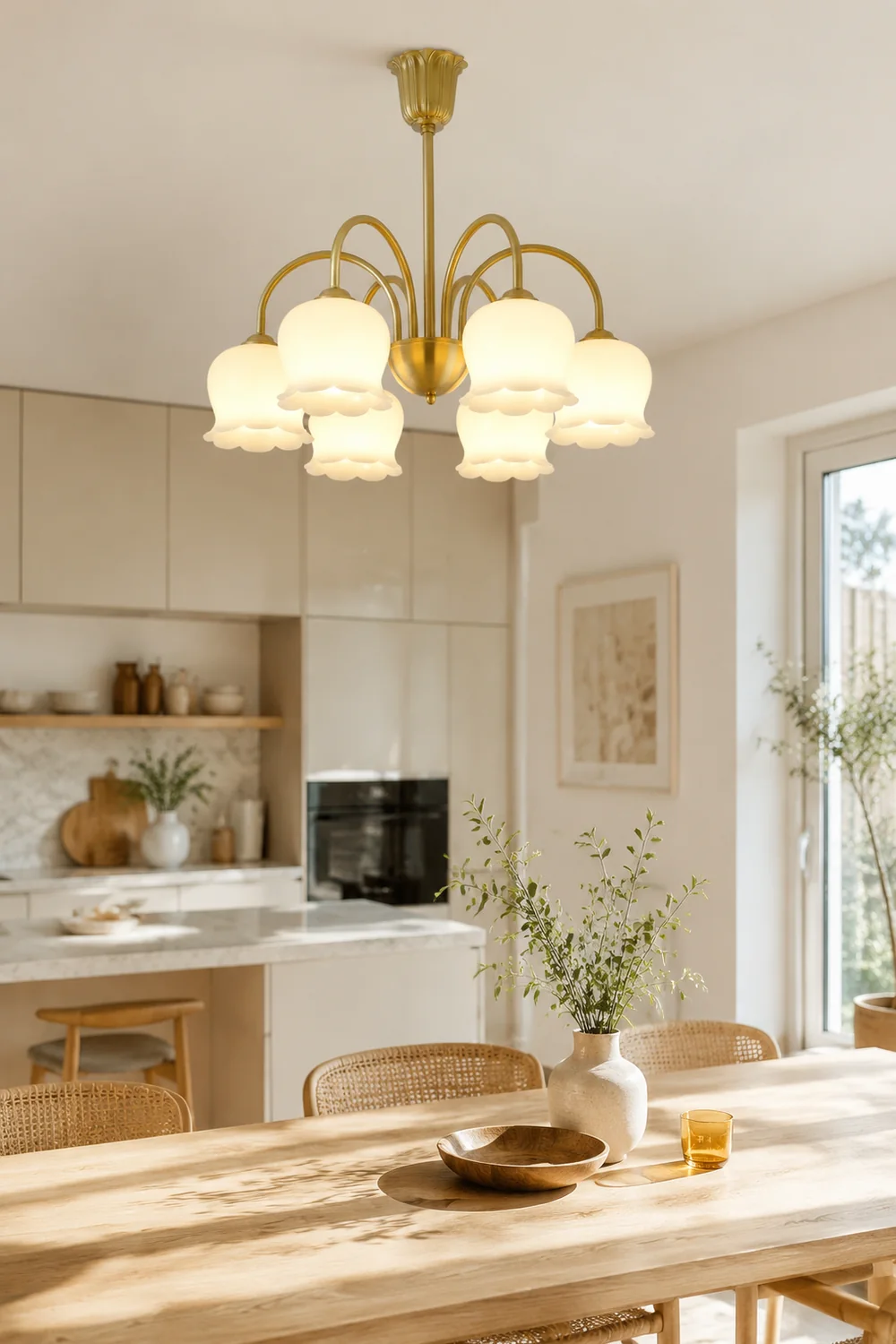 Orchids Brass Chandelier - Lumpaz