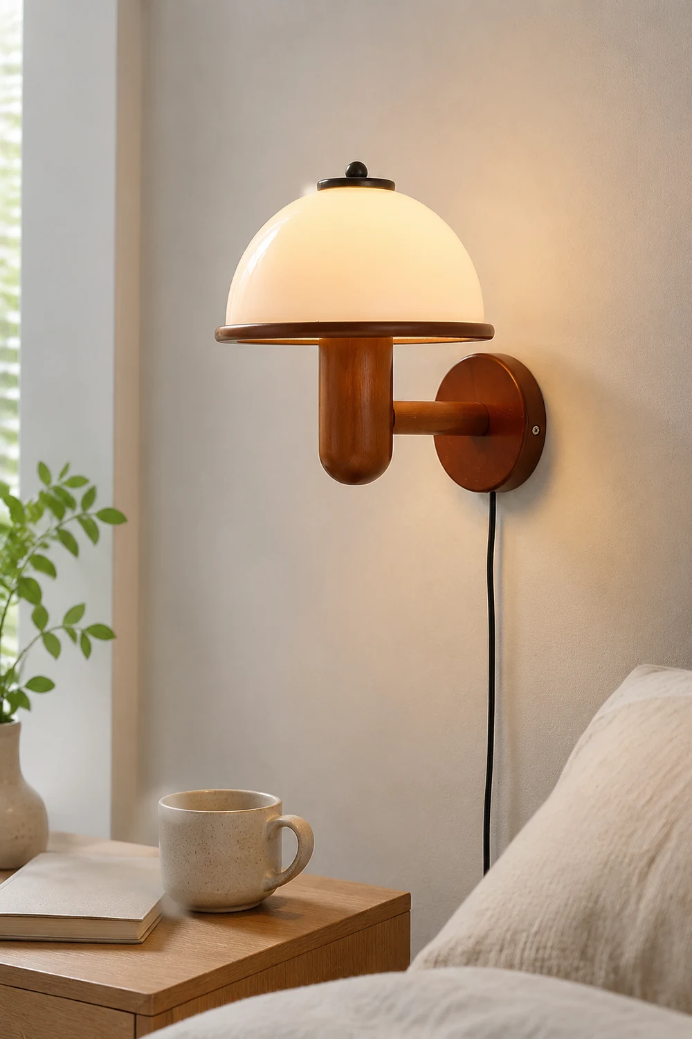 Mushroom Wood Wall Lamp - Lumpaz