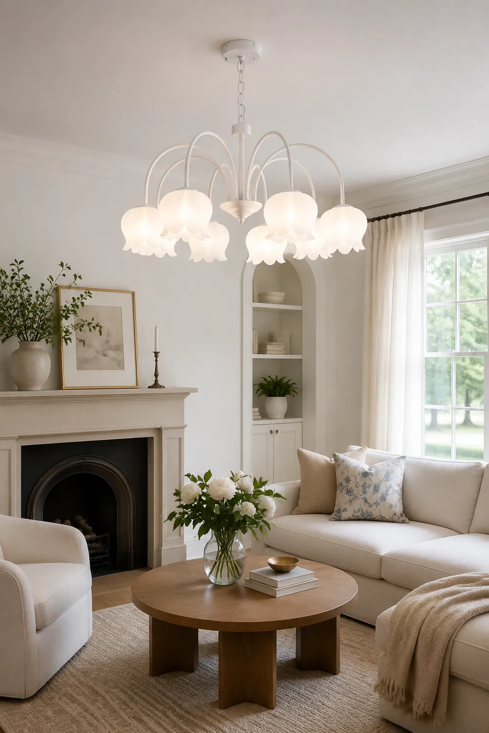 Curved Arm Bell Chandelier - Lumpaz