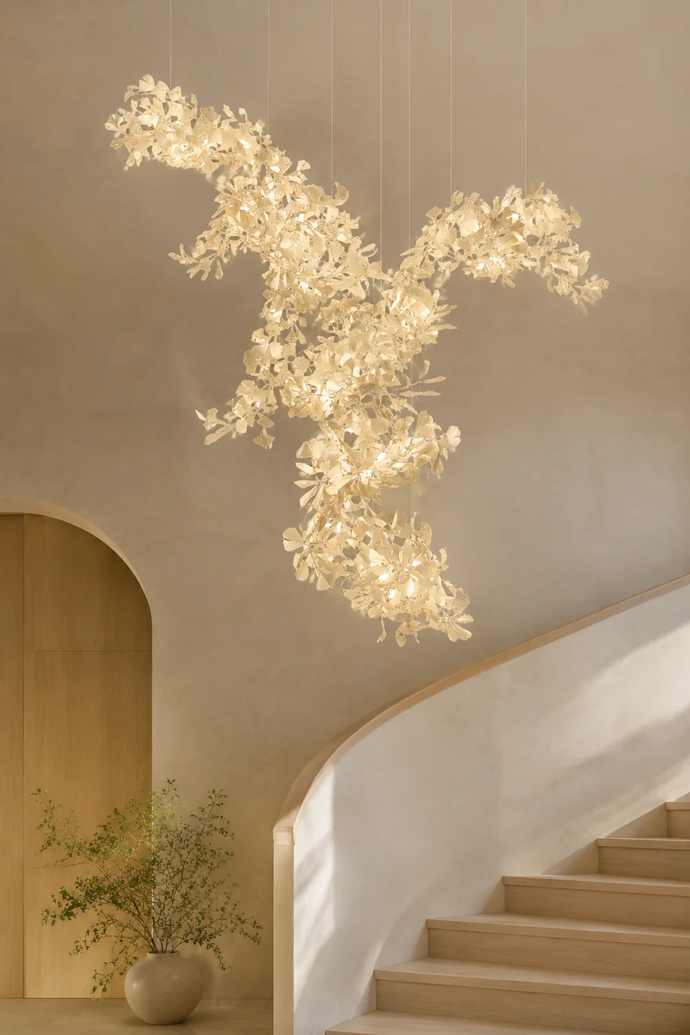 Gingko Combination Chandelier - Lumpaz