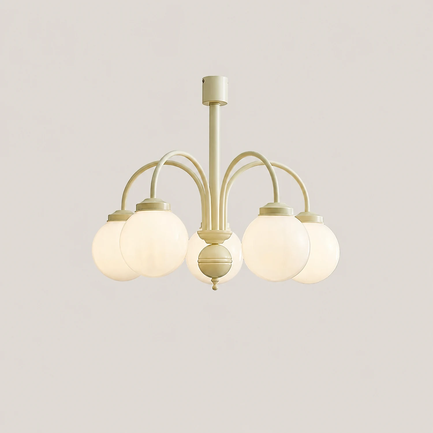 Cream Glass Sphere Chandelier - Lumpaz