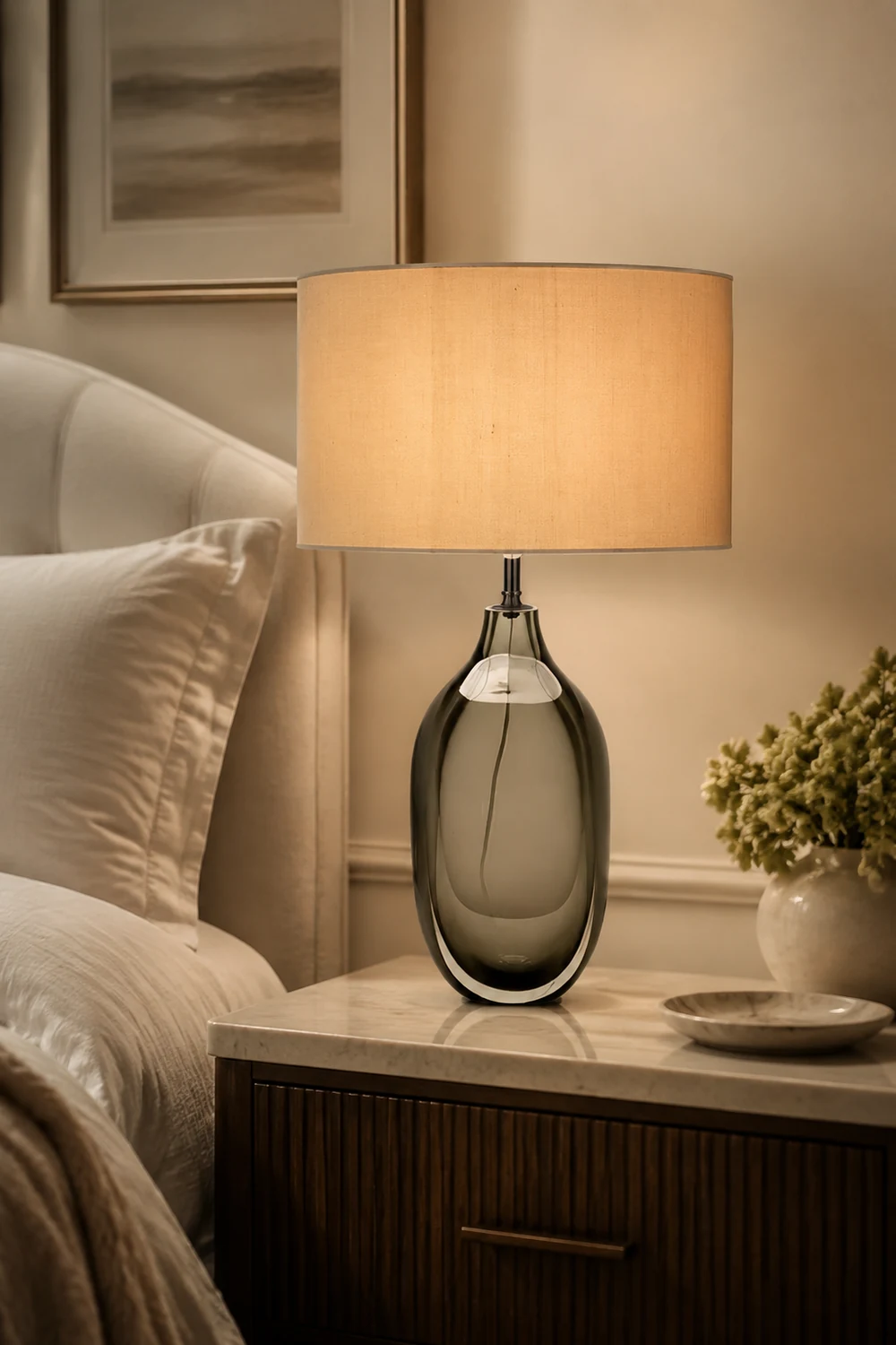 Glazed Crystal Table Lamp - Lumpaz