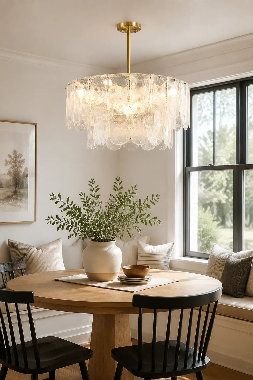 Traditional Classic Metal Glass Chandelier - Lumpaz