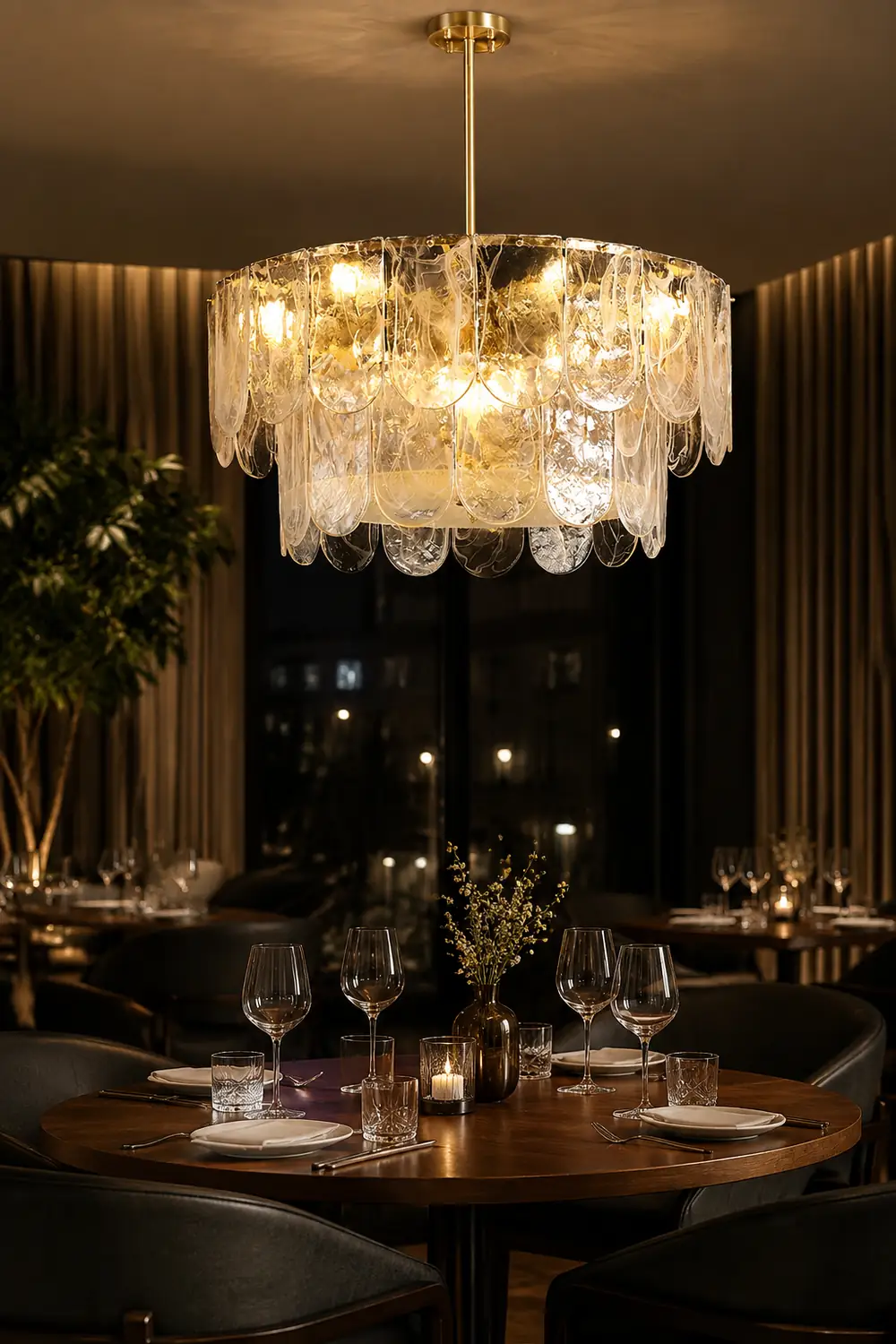 Traditional Classic Metal Glass Chandelier - Lumpaz