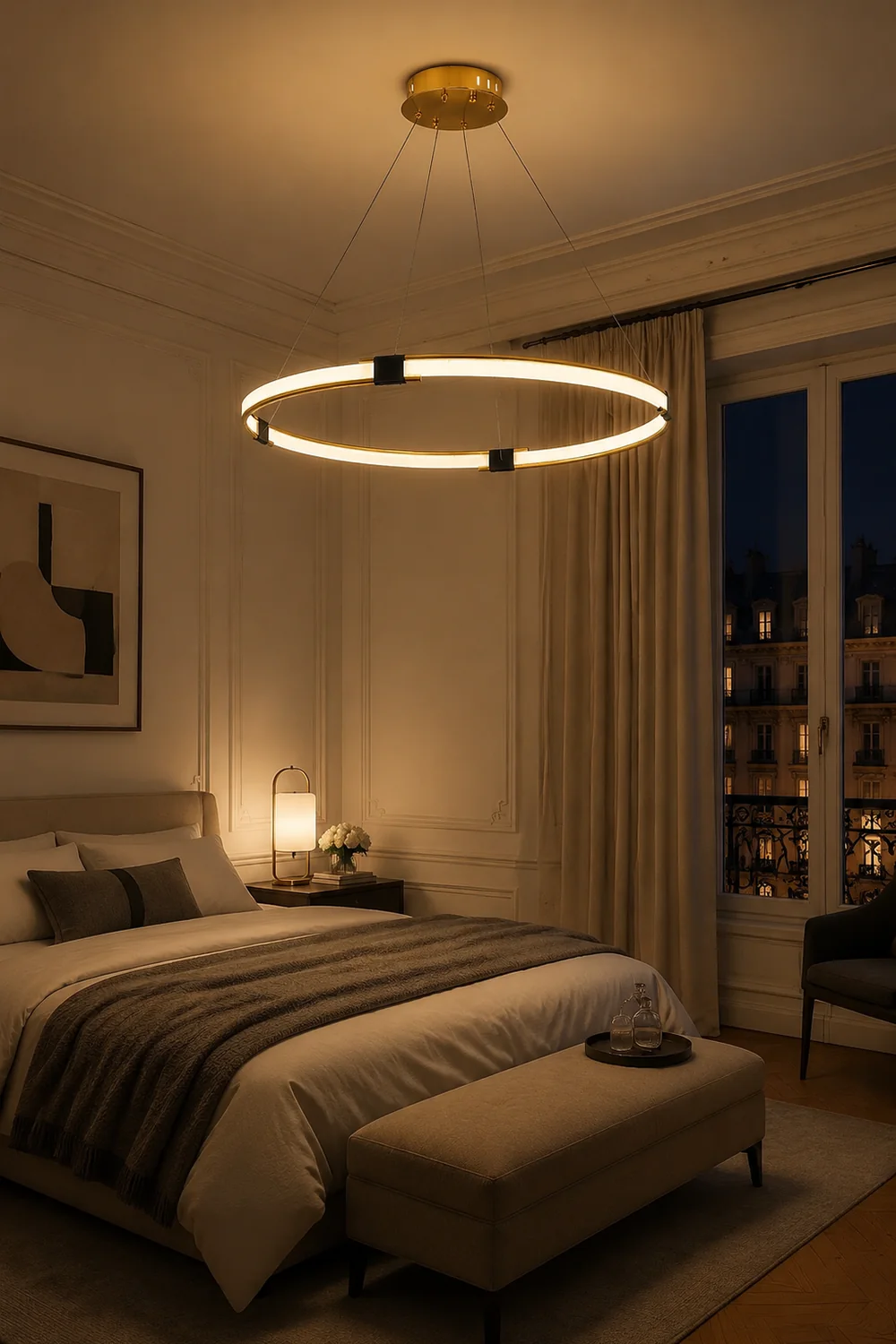 Gold Ring Chandelier - Lumpaz