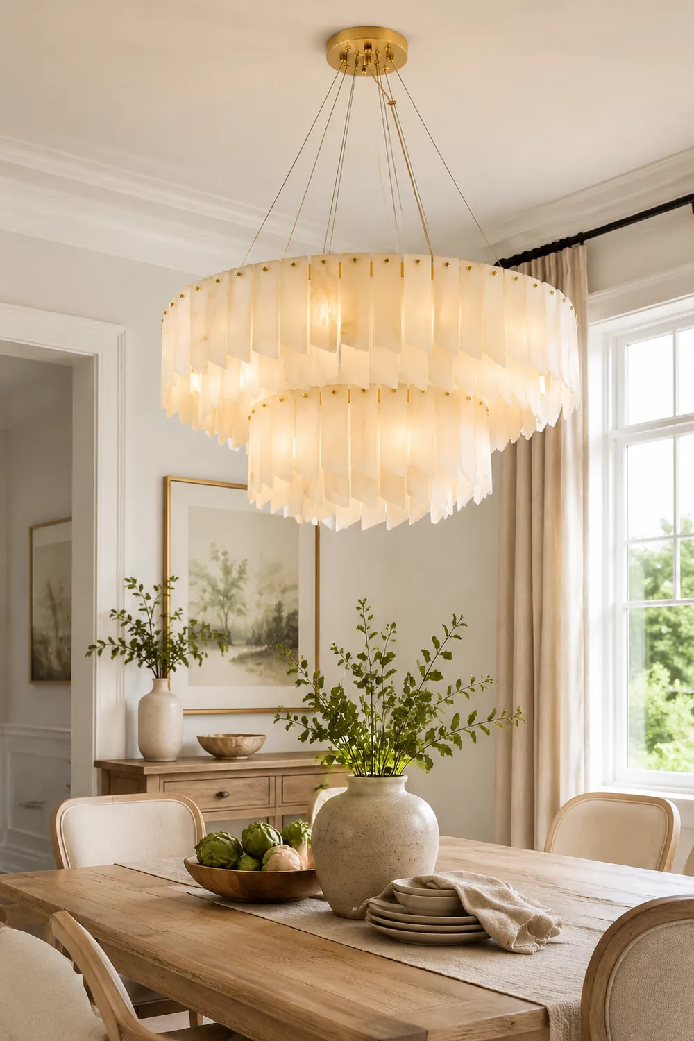 Alabaster Cascade Tiered Chandelier - Lumpaz
