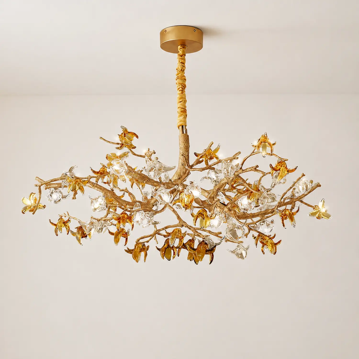 Aosta Brass Branch Chandelier - Lumpaz