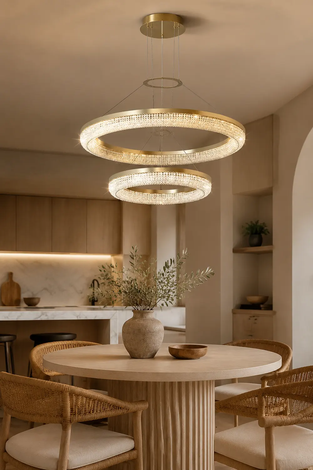 Round Ring Crystal Chandeliers - Lumpaz