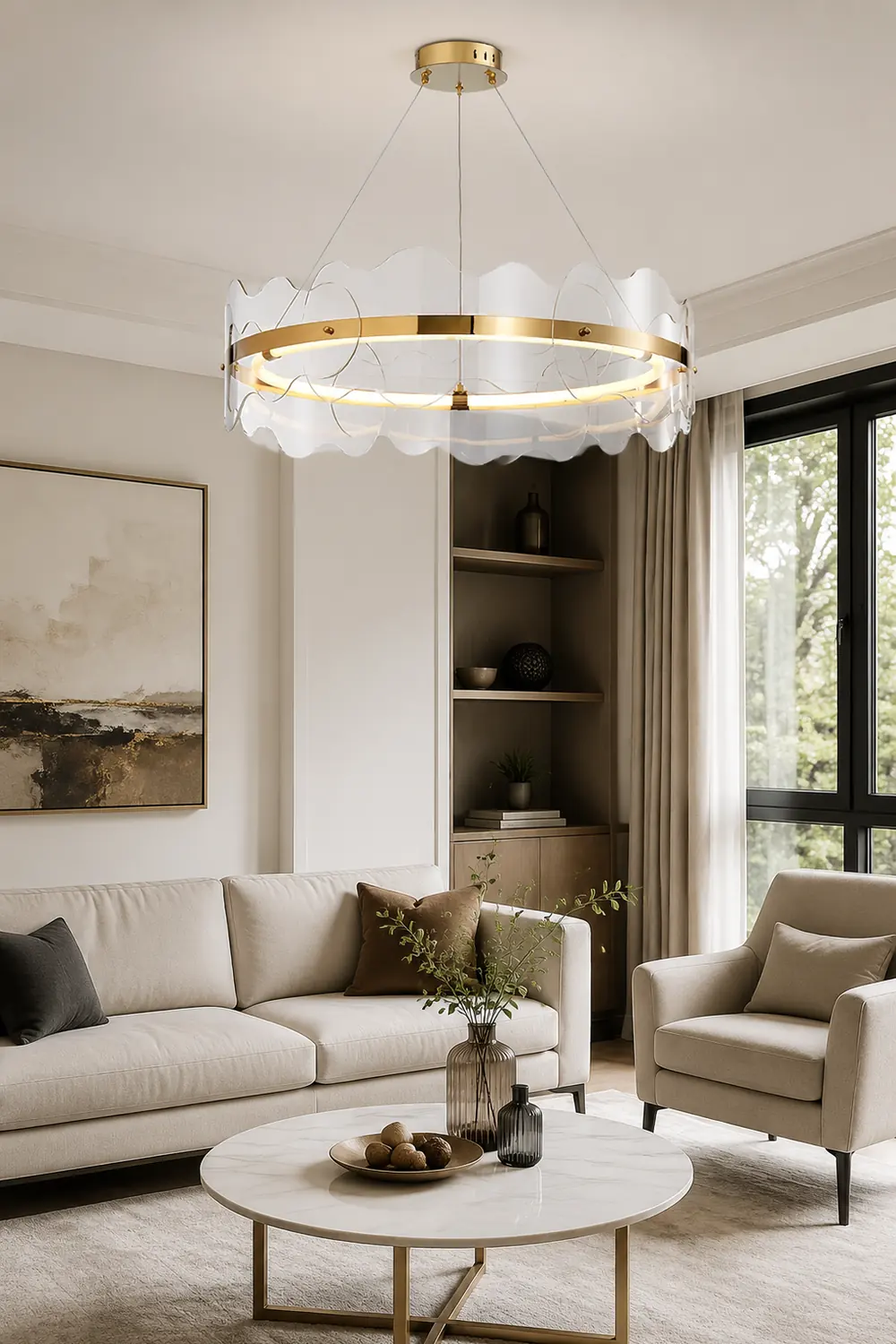 Acrylic Wave Chandelier - Lumpaz