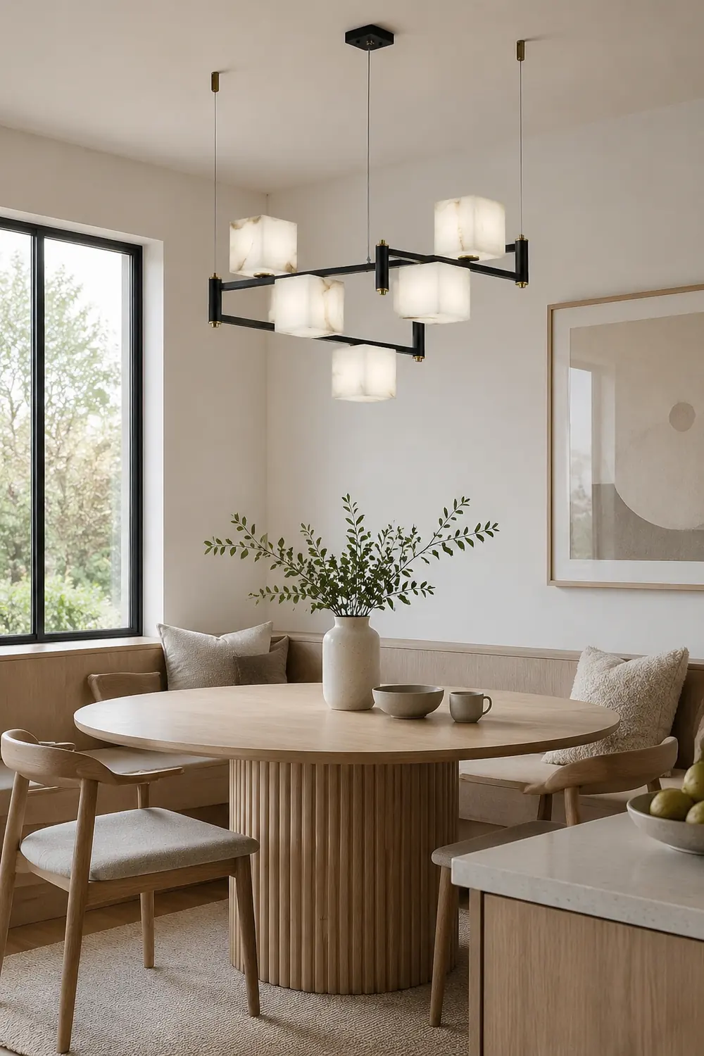 Alabaster Square Box Chandelier - Lumpaz