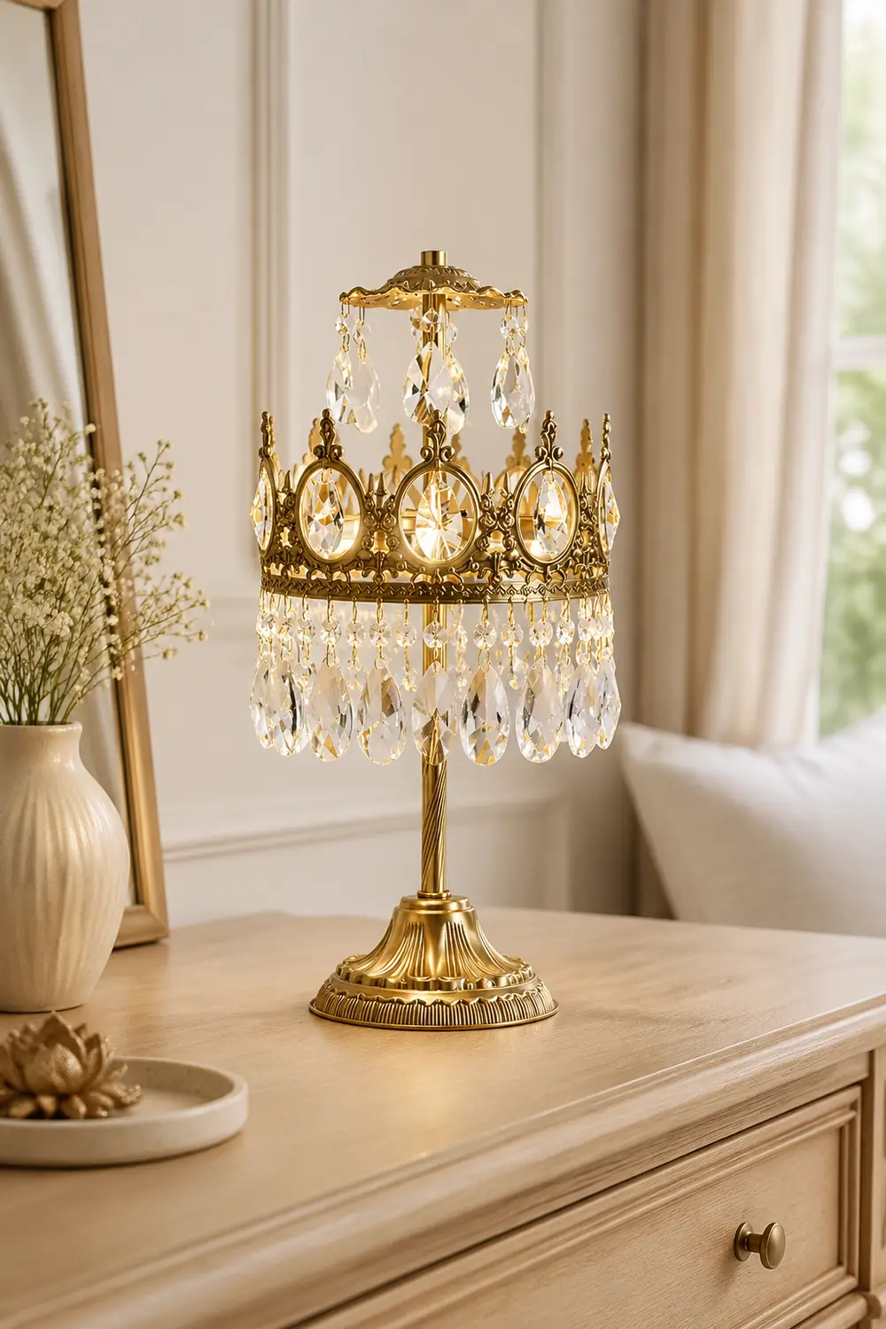 Vintage Crystal Table Light - Lumpaz