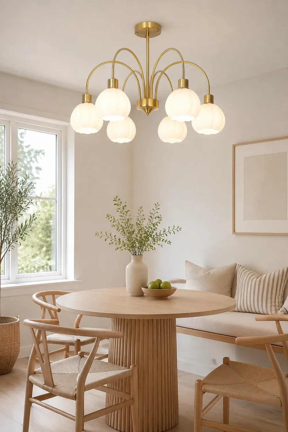 Glass Pumpkin Gold Chandelier - Lumpaz