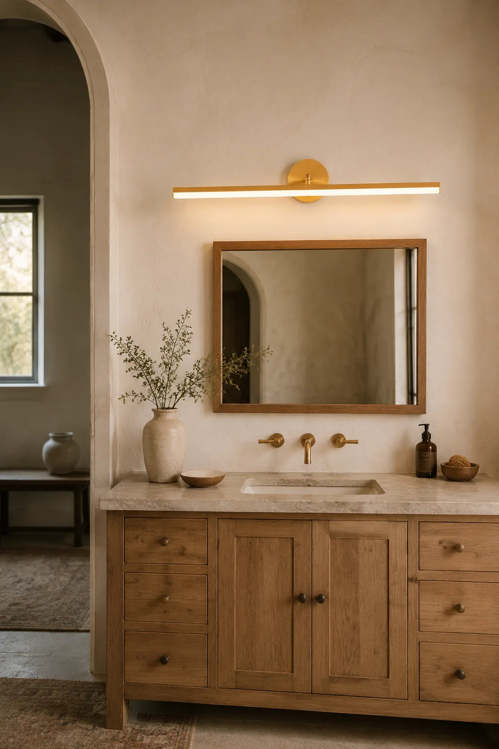 Brass LED Bath Vanity Lamp - Lumpaz