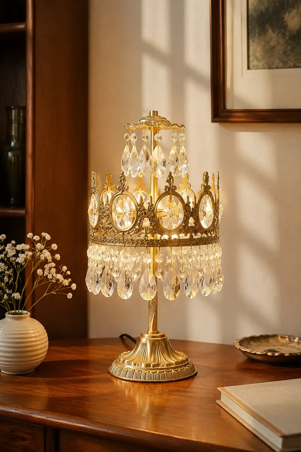 Vintage Crystal Table Light - Lumpaz