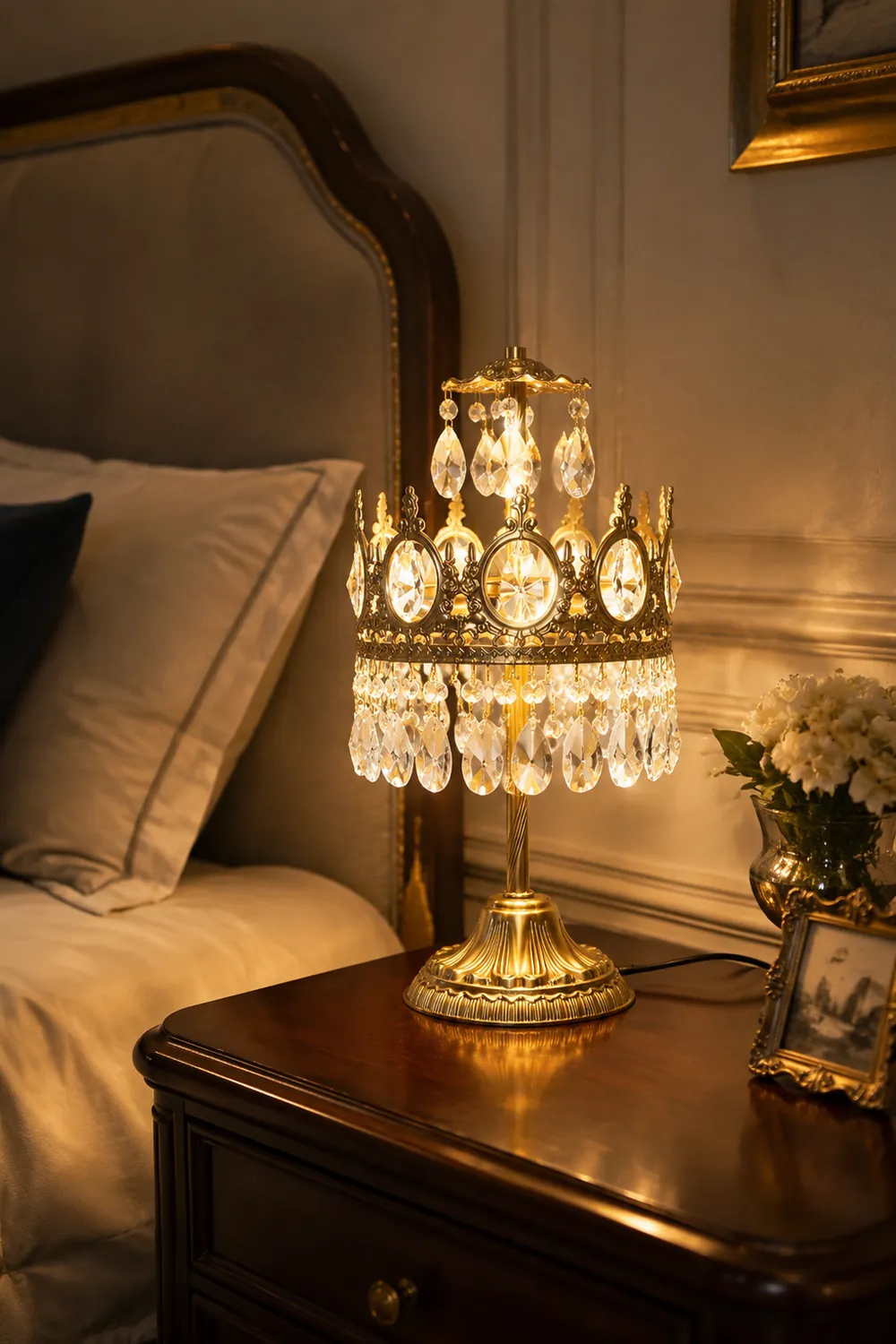 Vintage Crystal Table Light - Lumpaz