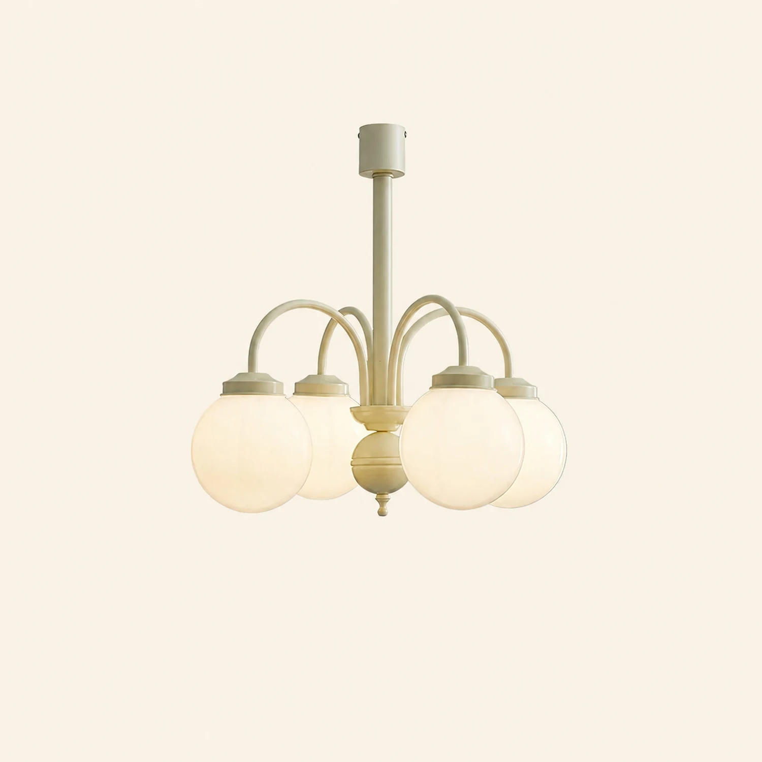 Cream Glass Sphere Chandelier - Lumpaz