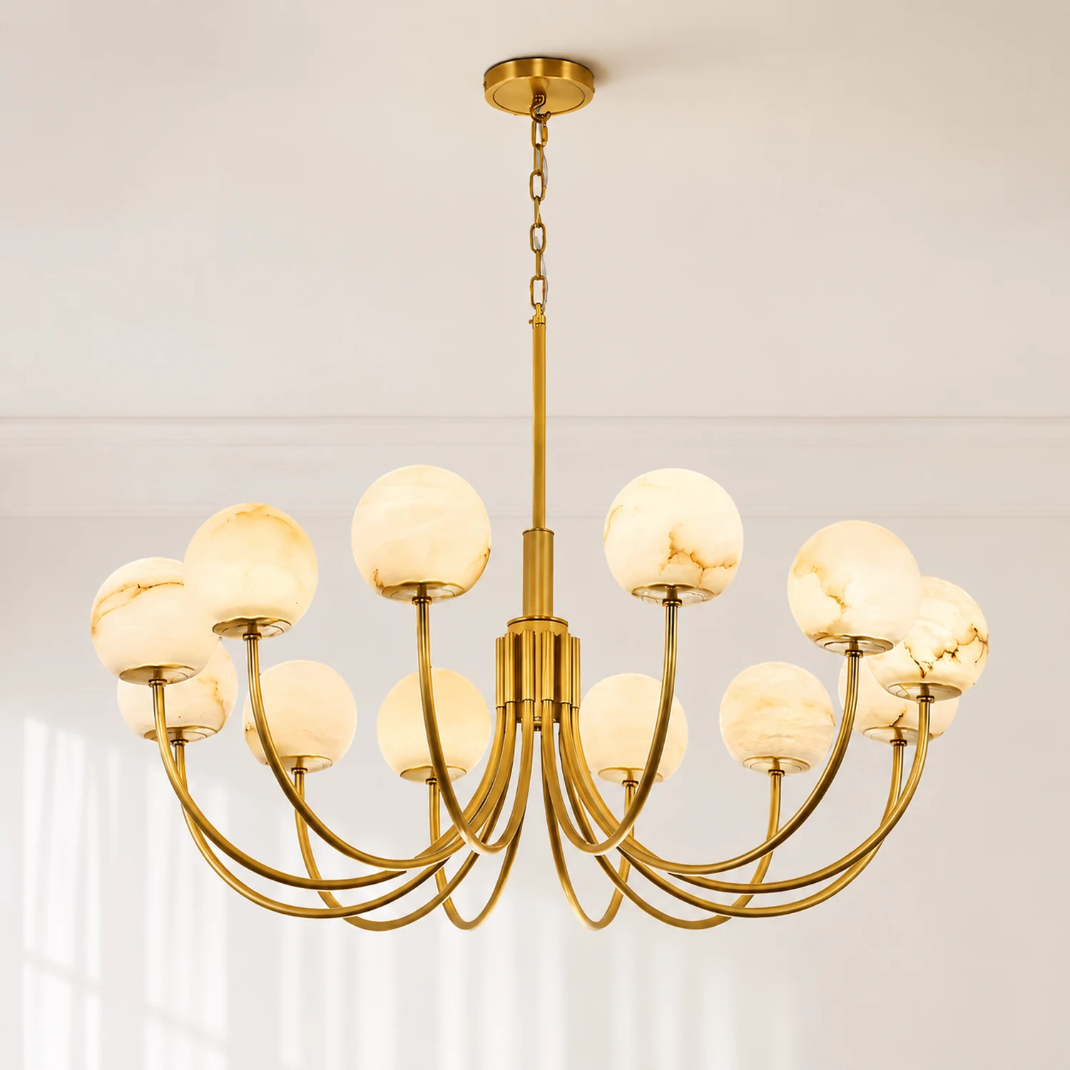 Aurelian Alabaster Globe Chandelier - Lumpaz