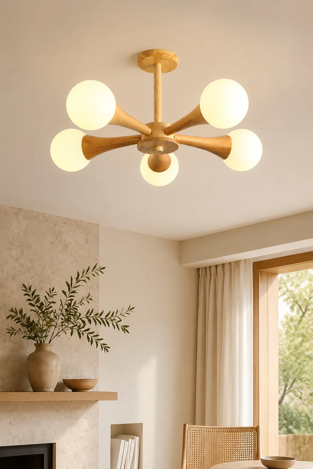 Wooden Nera Chandelier - Lumpaz