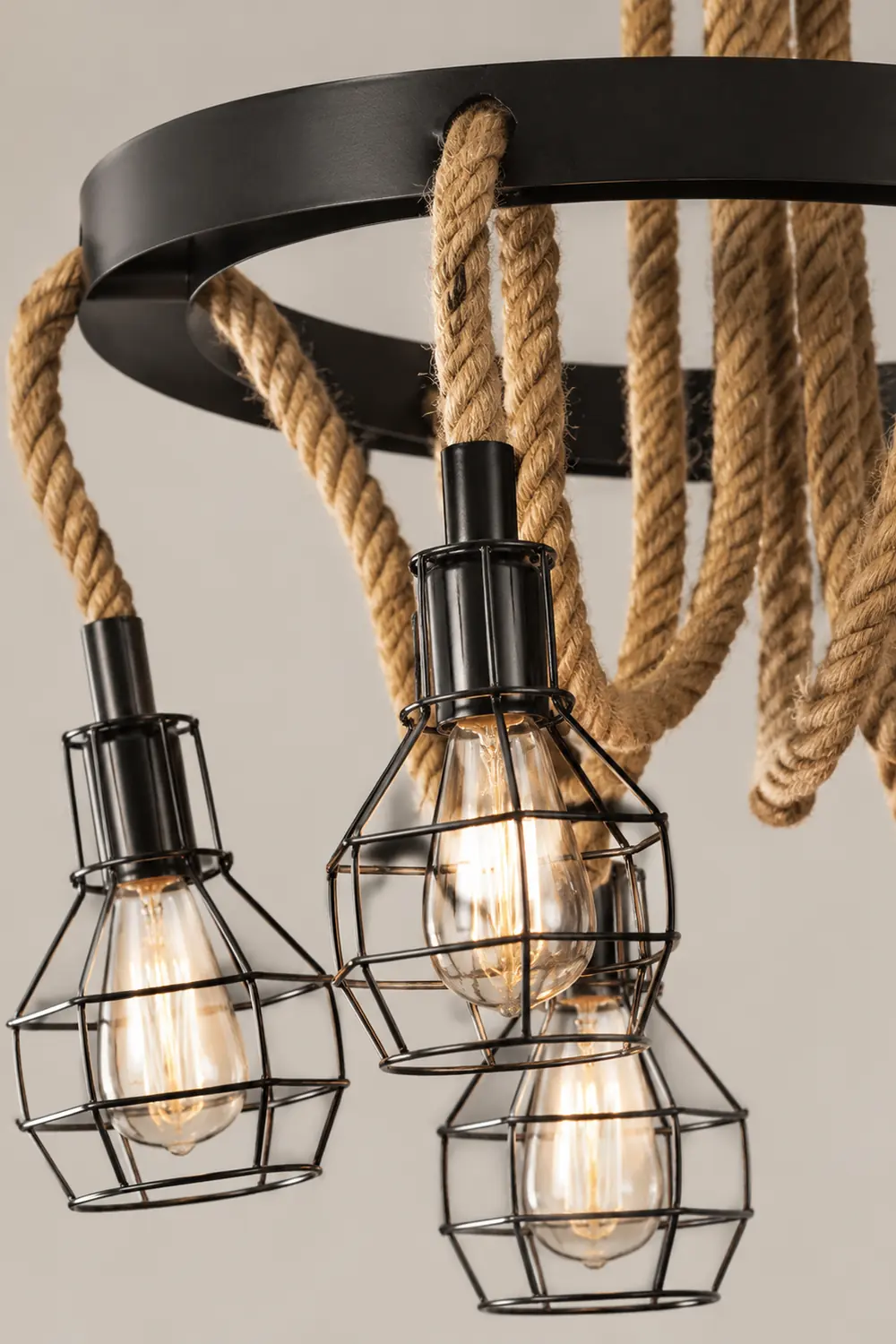 Hemp Rope Industrial Starfall Chandelier - Lumpaz