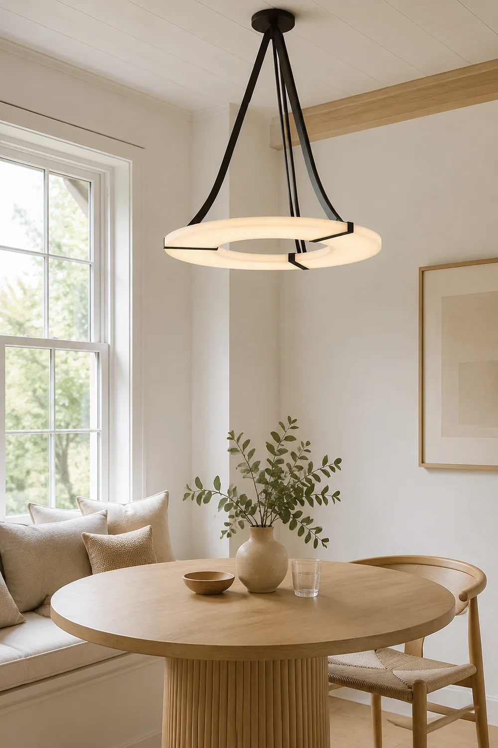 Alabaster Halo Pendant Light - Lumpaz