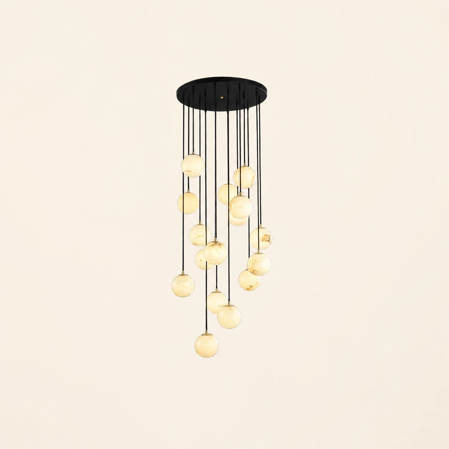 Alabaster Balls Cluster Chandelier - Lumpaz