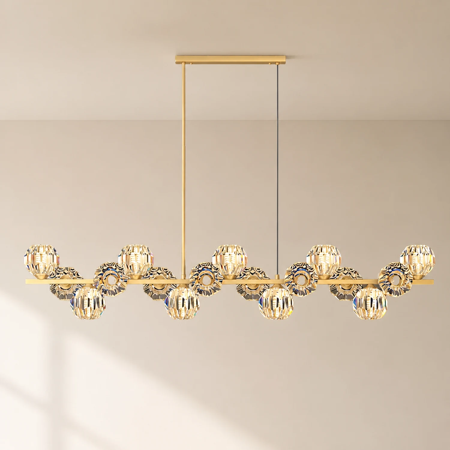 Crystal Glass Ball Chandelier - Lumpaz