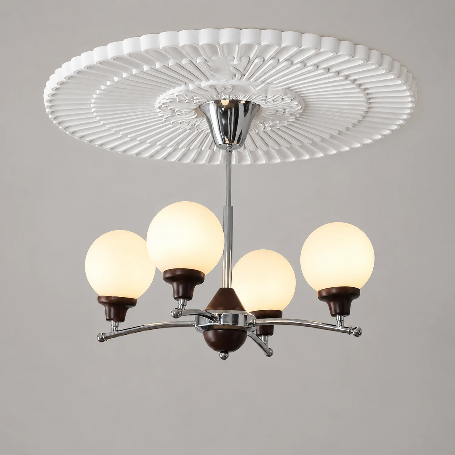 Walnut Glass Ball Chandelier - Lumpaz