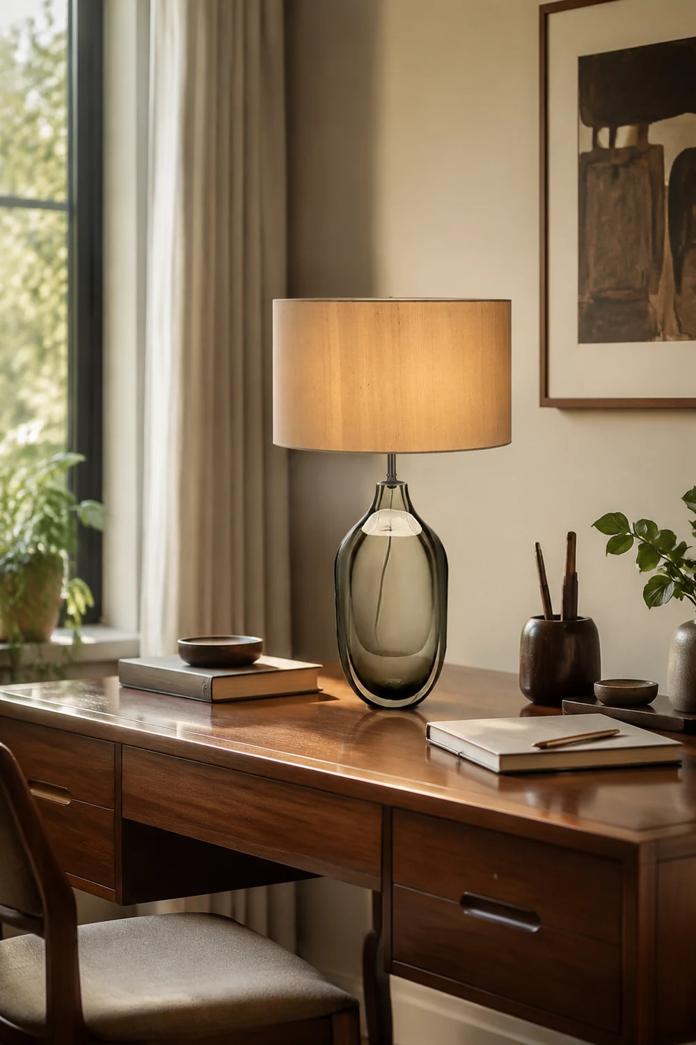 Glazed Crystal Table Lamp - Lumpaz