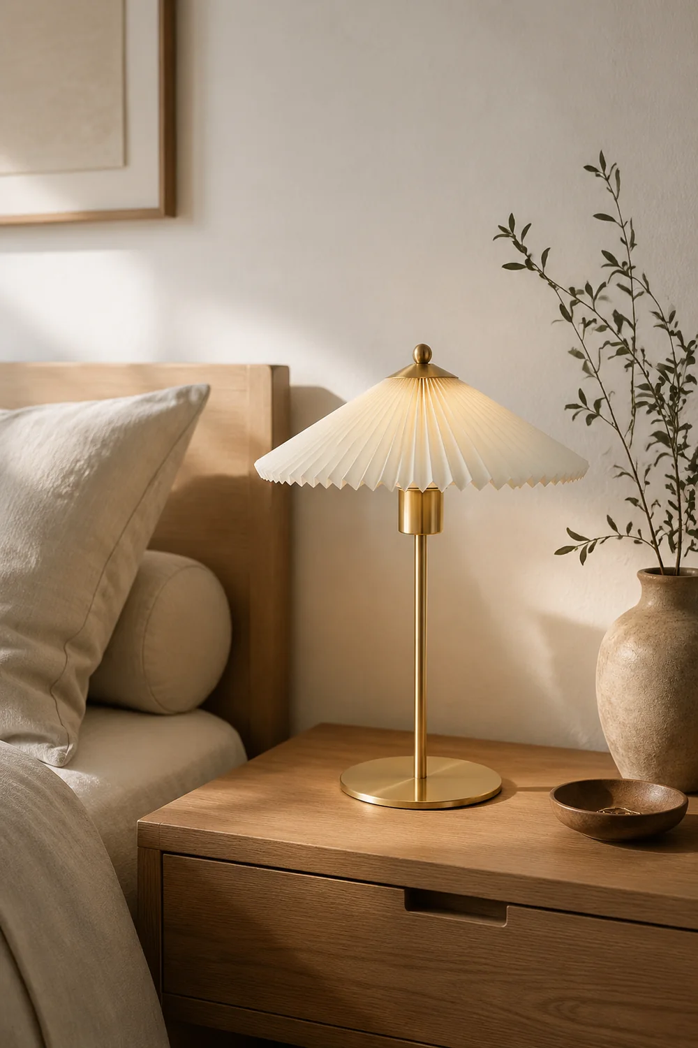 Perla Pleated Table Lamp - Lumpaz