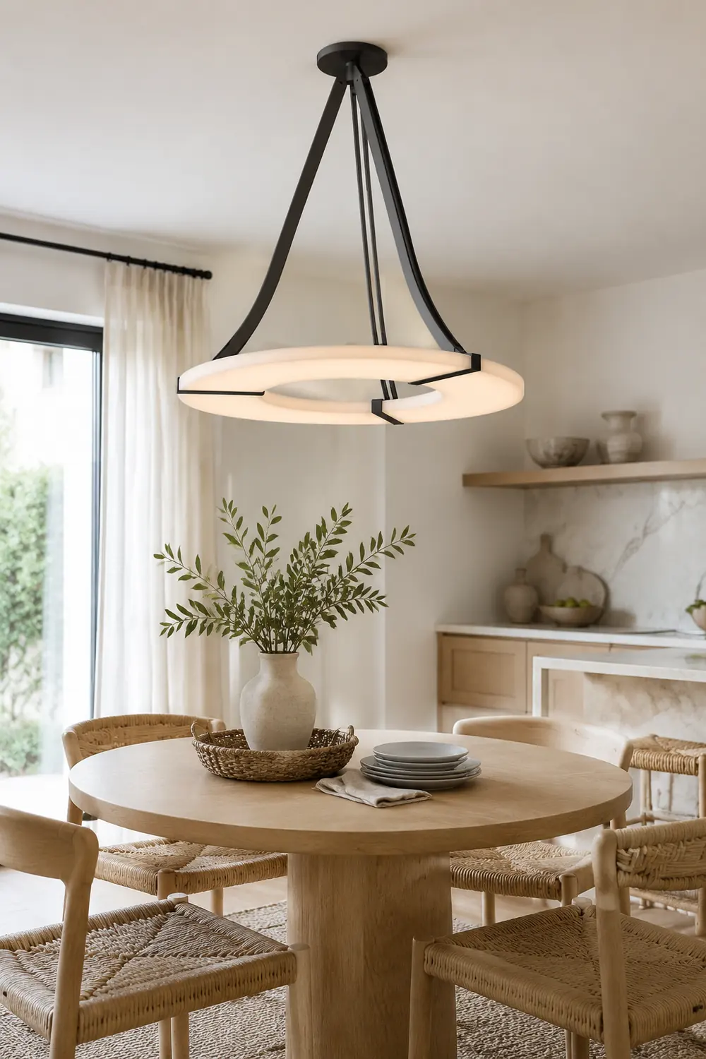 Alabaster Halo Pendant Light - Lumpaz