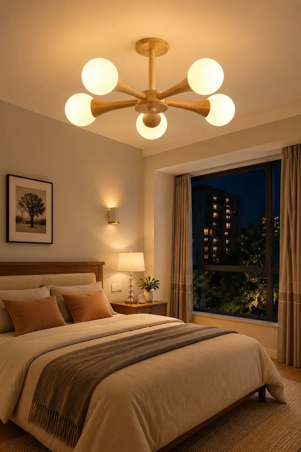 Wooden Nera Chandelier - Lumpaz