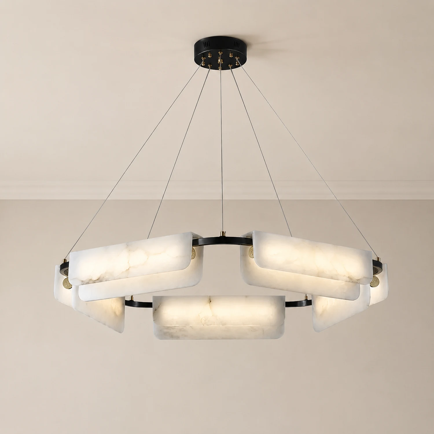 Delia Alabaster Chandelier - Lumpaz