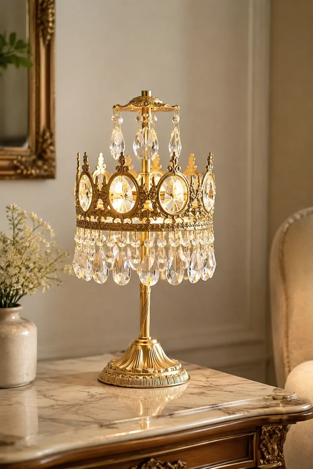 Vintage Crystal Table Light - Lumpaz