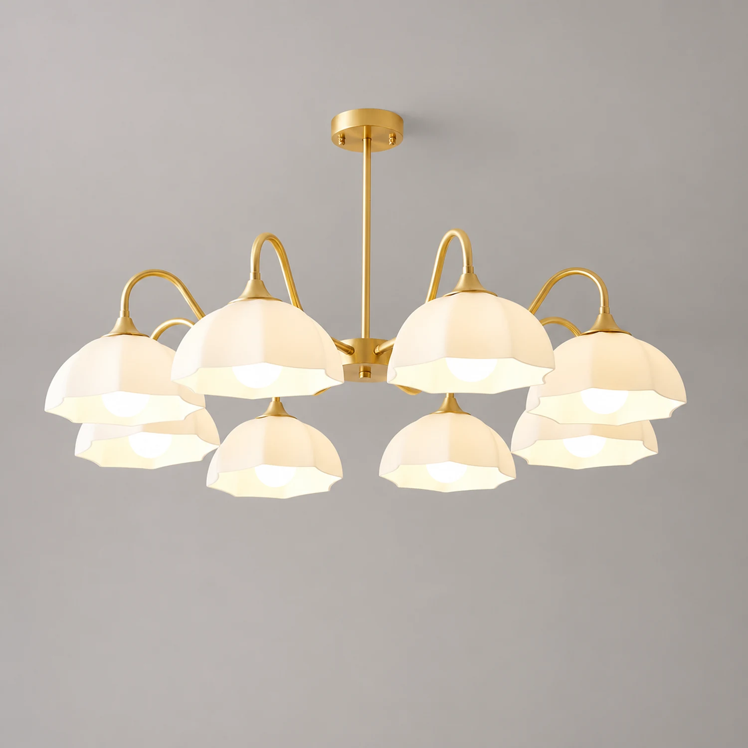 Octagonal Glass Bowl Chandelier - Lumpaz