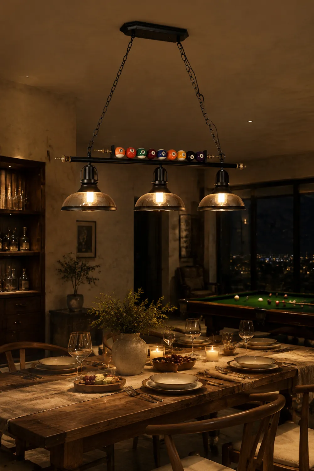 Kasha Billiard Chandelier - Lumpaz
