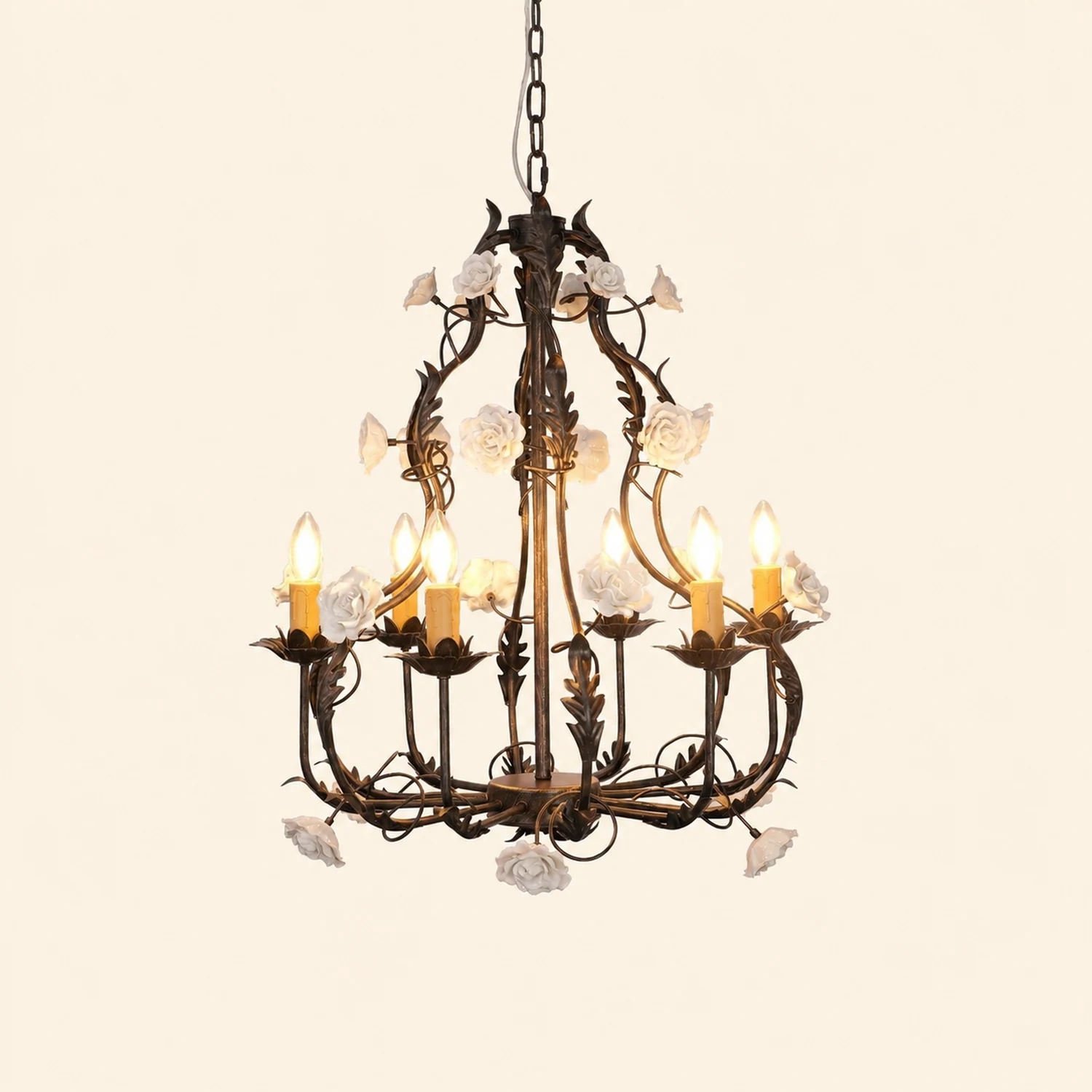 Florentine Rose Garden Chandelier - Lumpaz