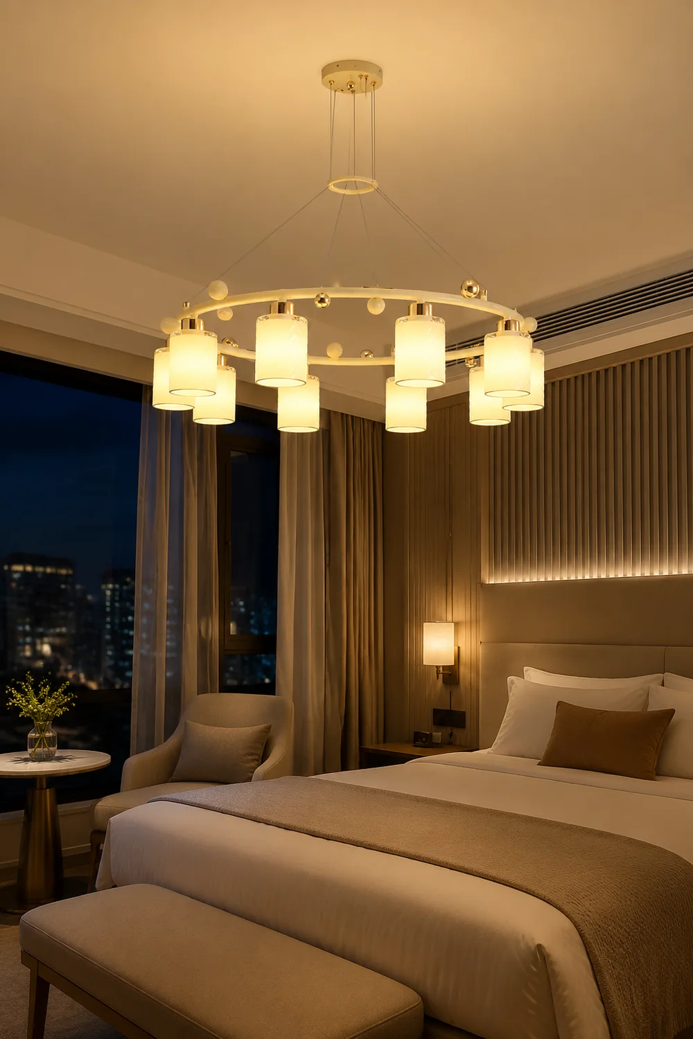 Ring Glass Cup Chandelier - Lumpaz