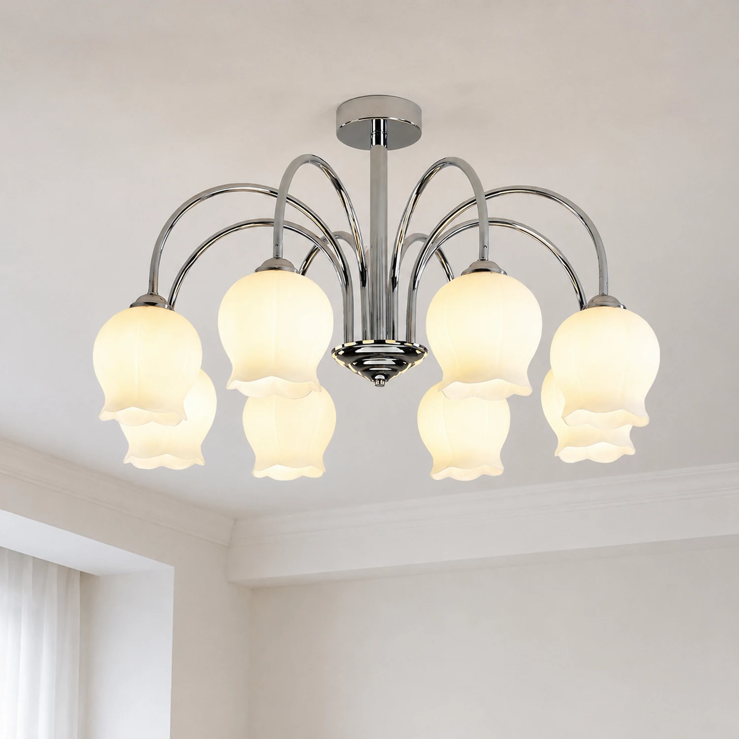 Floral Glass Chandelier - Lumpaz