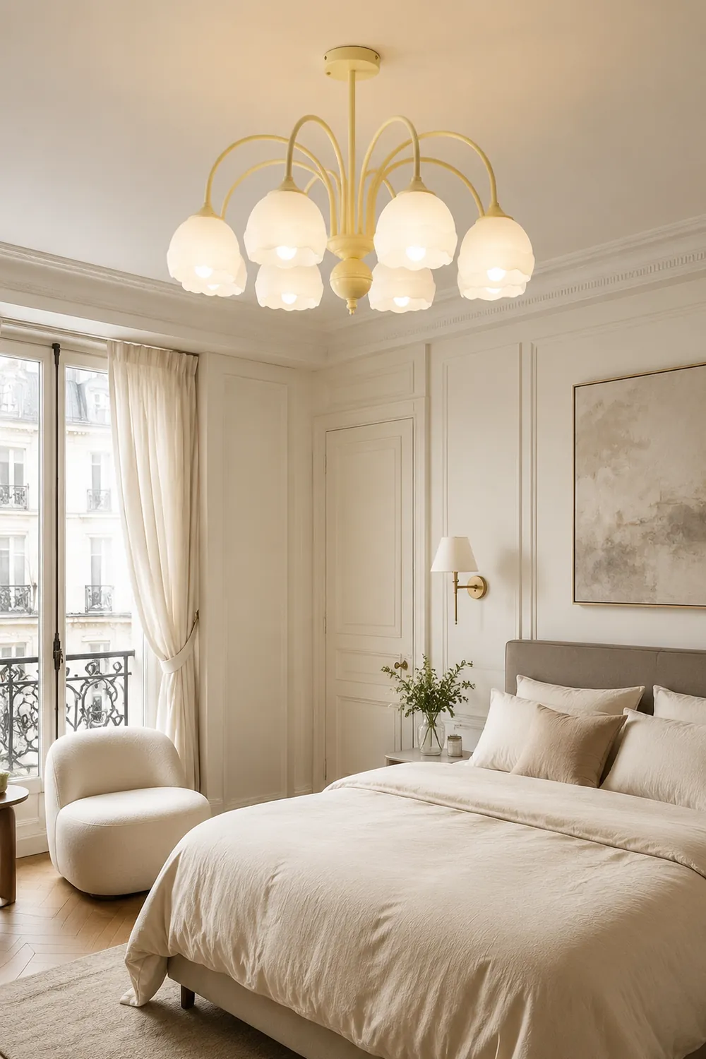 Creamy Glass  Chandelier - Lumpaz