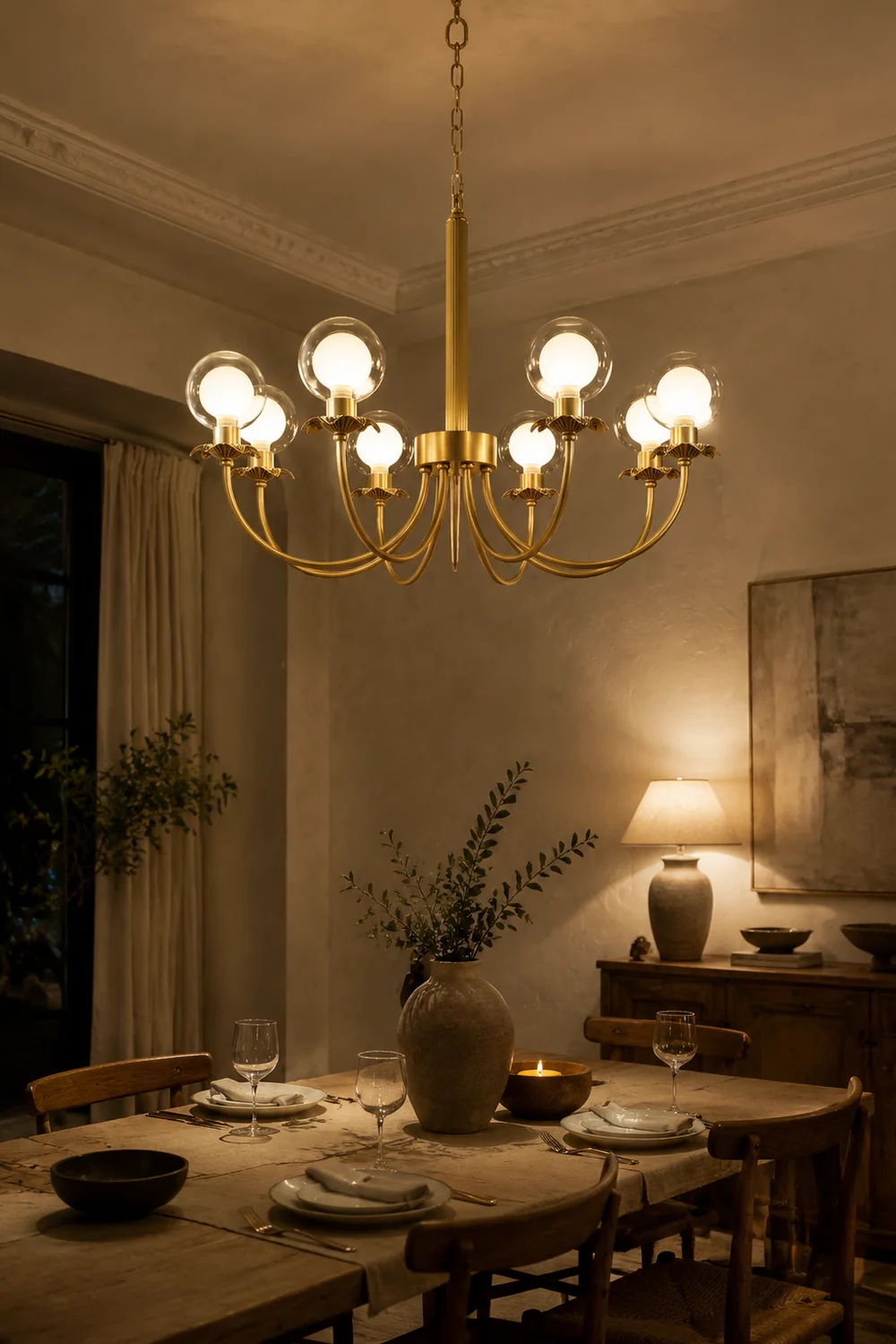 Aureate Radiance Glass Chandelier - Lumpaz