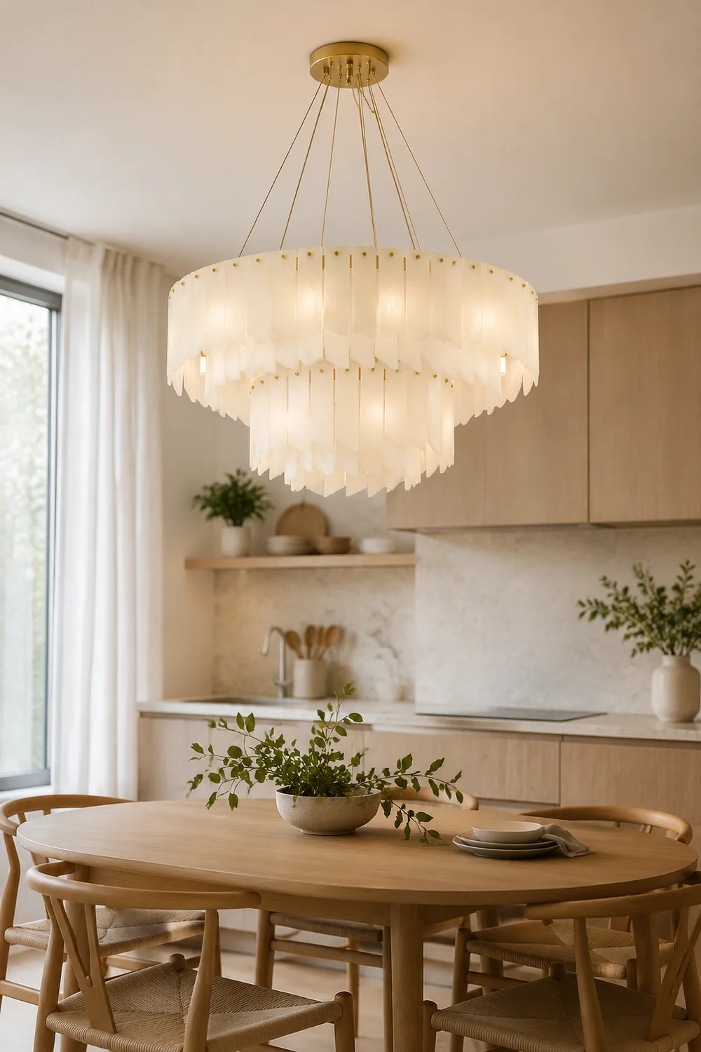 Alabaster Cascade Tiered Chandelier - Lumpaz