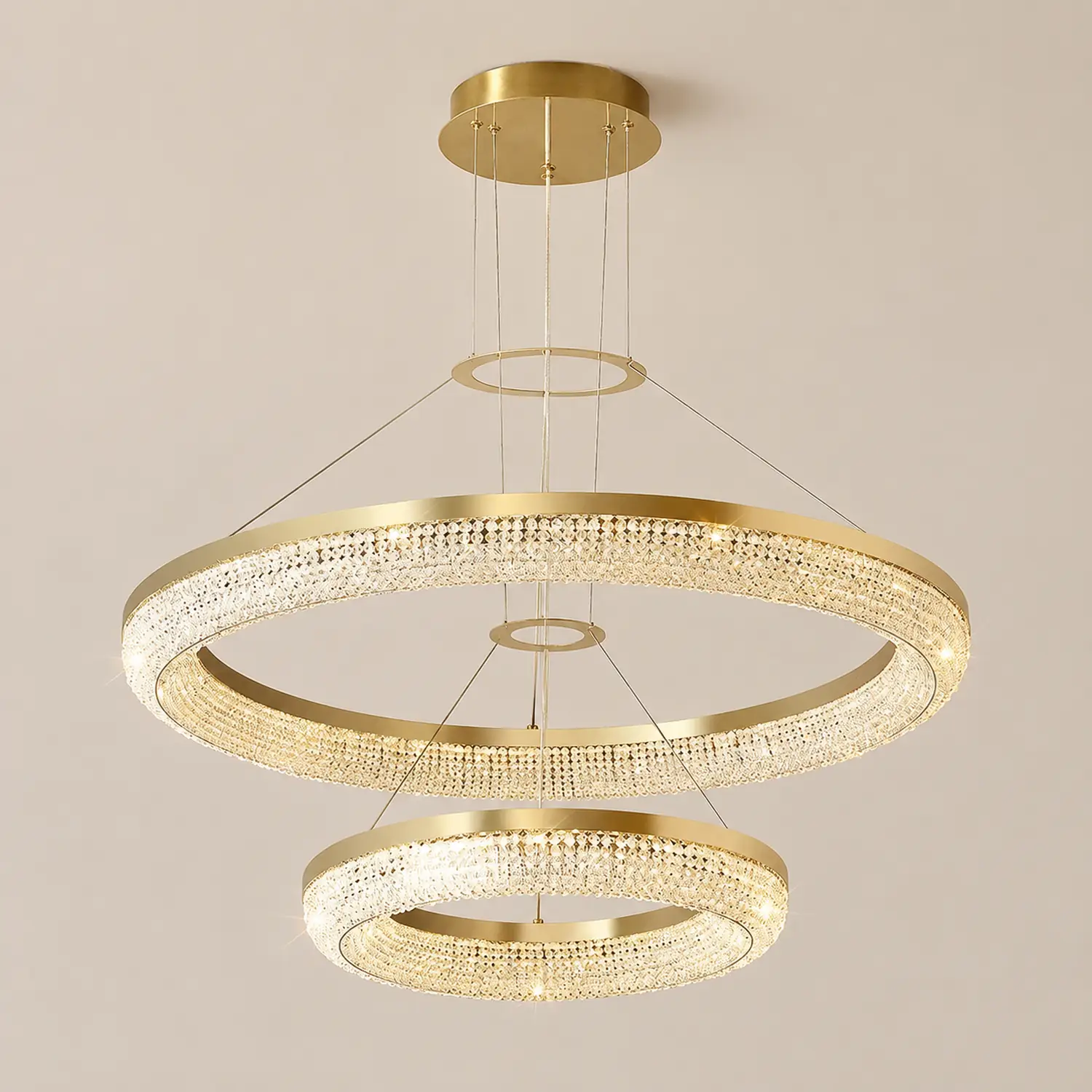 Round Ring Crystal Chandeliers - Lumpaz