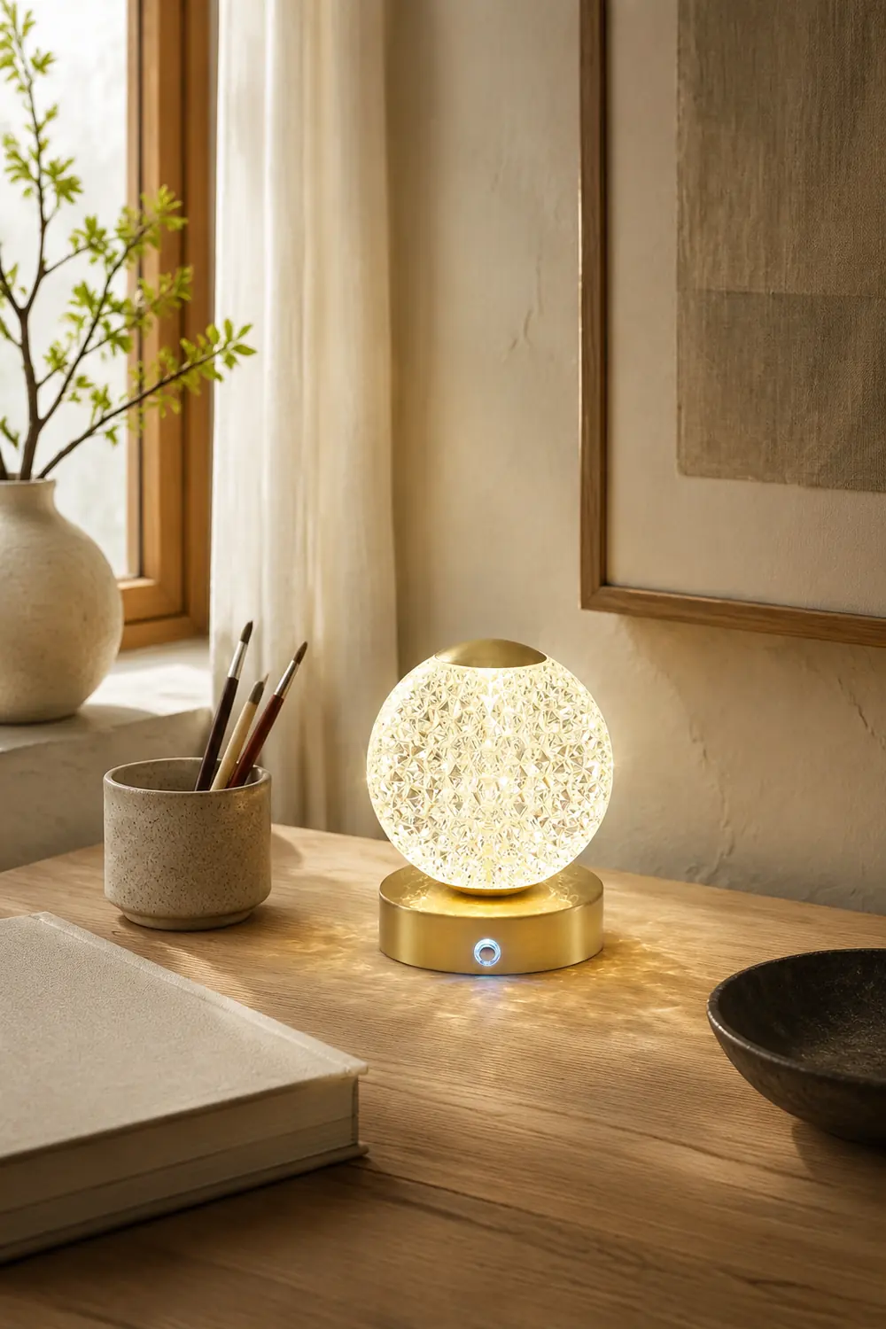 Jarin Diamond Built-in Battery Table Lamp - Lumpaz