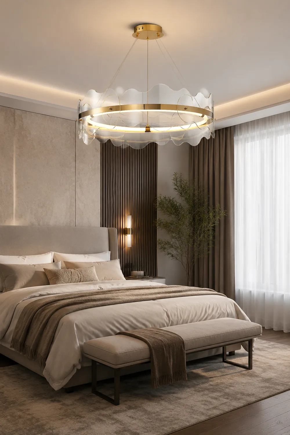 Acrylic Wave Chandelier - Lumpaz