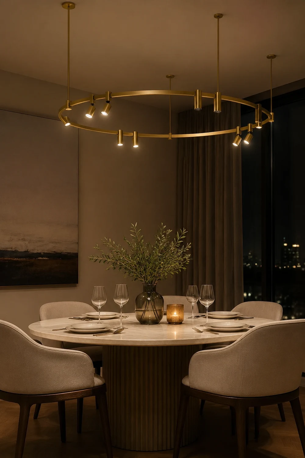 Auroom Round Chandelier - Lumpaz