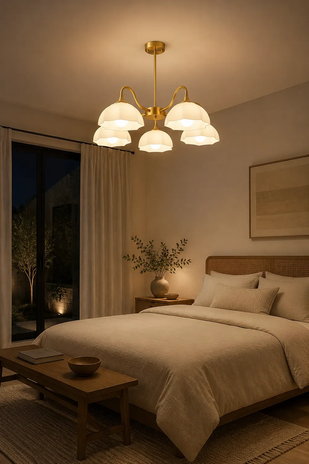 Octagonal Glass Bowl Chandelier - Lumpaz